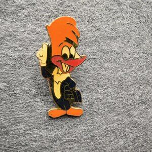 Vintage Woody Woodpecker Enamel Metal Cloisonne Lapel Pin Pinback